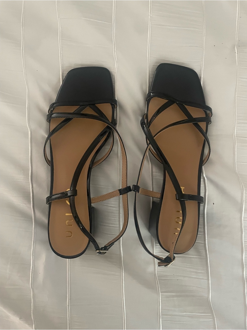 NEW Black Strappy Low Heel Sandals